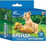 Мел цветной 36 шт., квадратный