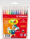 Фломастеры 12 цв. STABILO Power