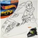 Холст с контуром 25х25 см Hot Wheels