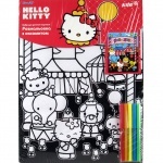 Раскраска с бархатом Hello Kitty