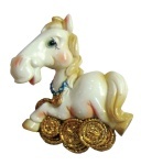 Магнит "HORSE", 7 см, белый.