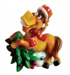 Магнит "HORSE", 7 см, золото