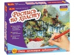 Раскраска по номерам на полотне "Домик в саду"