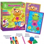 Шнуровка-Вышивка лентами и пуговицами «Обезьянка»