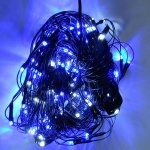 Гирлянда электронная 200 d ламп RGB (сетка) сине-белая