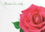 Конверт на кнопке А4 "Because I am а lady" (Роза)